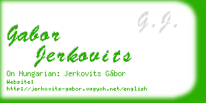 gabor jerkovits business card