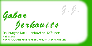 gabor jerkovits business card